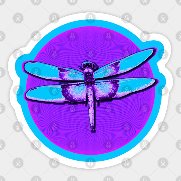 Dragonfly Circle Sticker by Jan4insight TeeStore